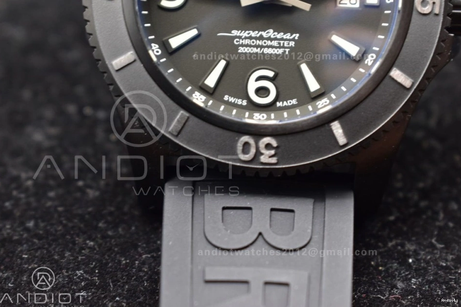 A Black Dial Black 1171 1:1 Superocean Black Best On Edition TF Automatic Strap 44 Rubber Bezel BestValue 0713